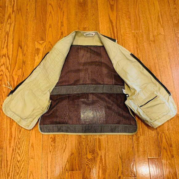 Vintage Bob Allen Canvas Shooting Hunting Fishing Vest Adult Medium - Picture 5 of 16